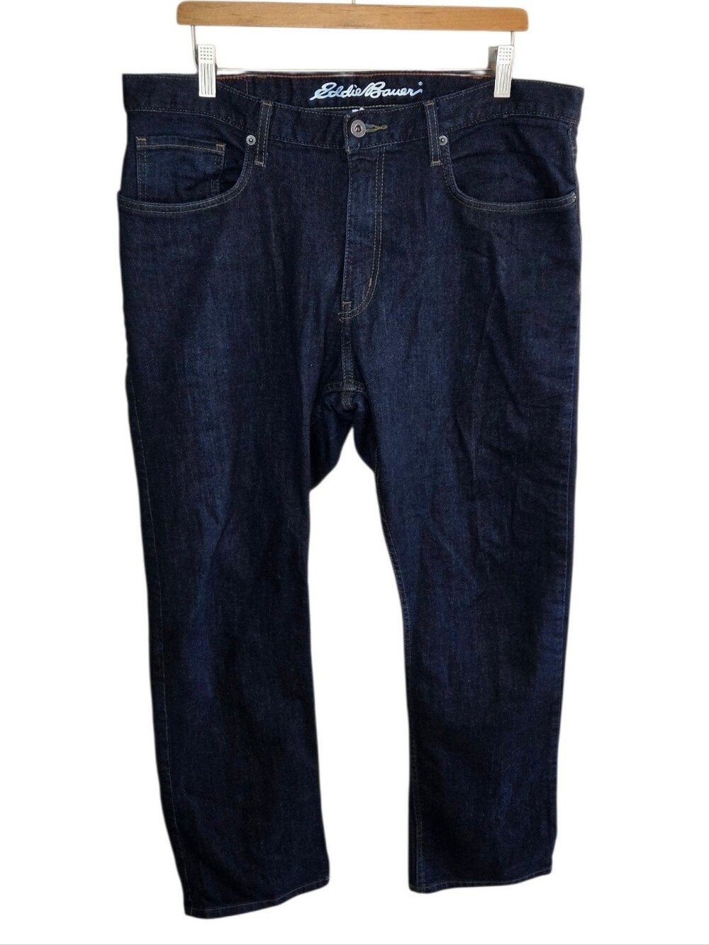 Eddie Bauer Dark Wash Straight Leg Mens Jeans Size 36 Casual Denim Classic